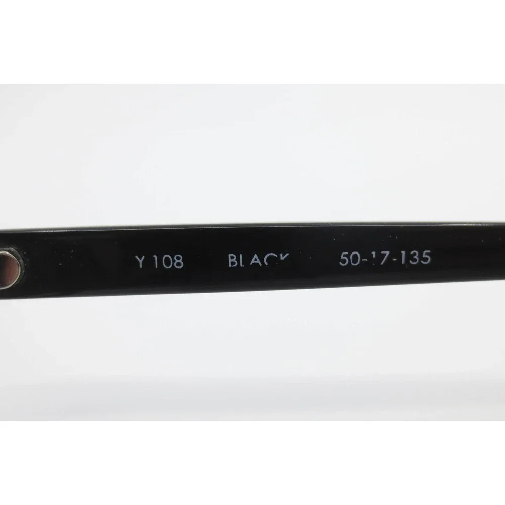 Y 108 Eyeglasses Black Rectangular Full Rim Frames 50-17-135 Y108 38558